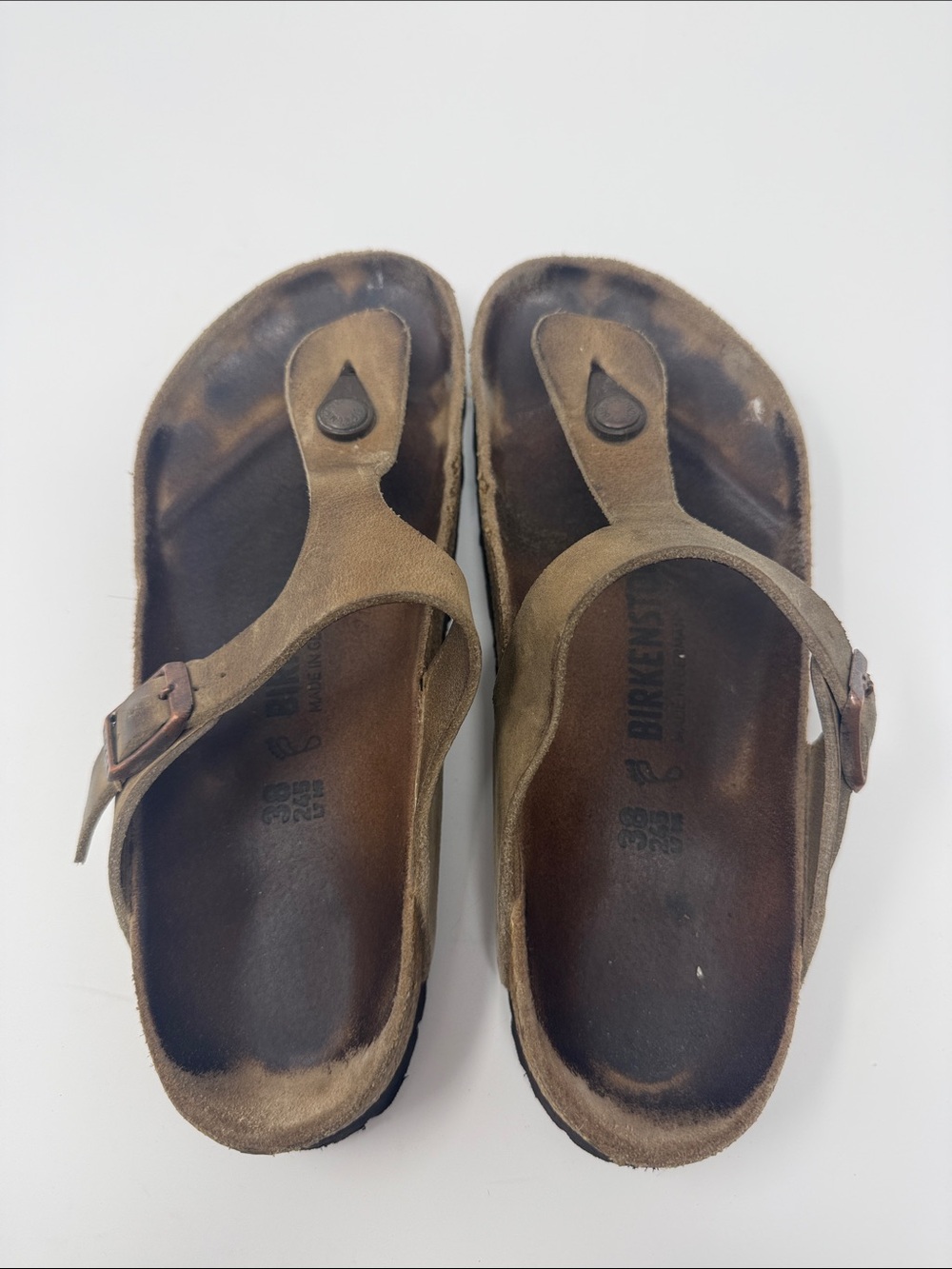 Birkenstock Kids Brown Suede Toe-Post Sandals